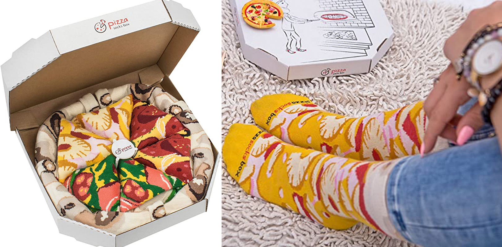 Pizza Socks Box