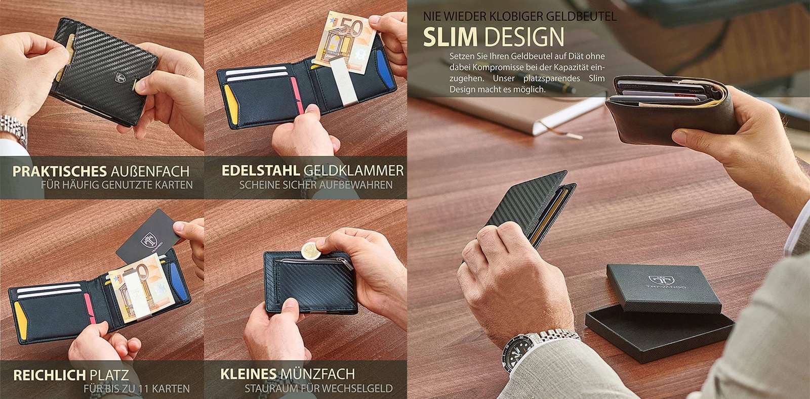 Portefeuille Moderne Homme 3 Portefeuille Pratique Homme