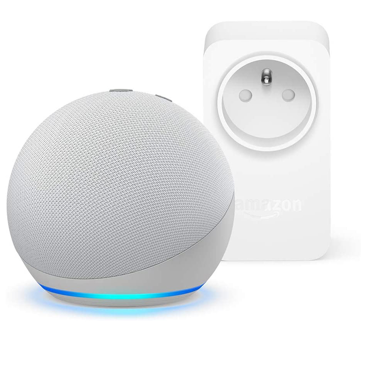 Echo Dot 4e Génération Blanc - Kit de démarrage Maison connectée