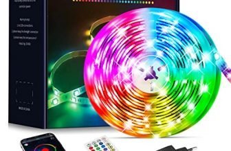 Beaeet Ruban Led 10M, Bande Led 5050 RGB , Led Ruban Lumineuse Flexible Multicolore avec Télécommande 40 Touches，Utilisé pour la décoration de maison de chambre à coucher (1x10M)