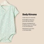 Le Body Kimono à Manches Courtes