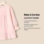 La Robe en Velours Côtelé à Manches Longues