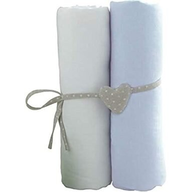 Babycalin Lot de 2 Draps Housse en Coton