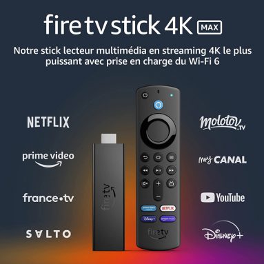 Fire TV Stick 4K Max | Le streaming à Pleine Puissance | Wi-Fi 6 | Alexa